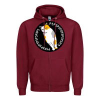 Burgundy calico cat Zipper Hoodie - artisFamous