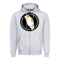 Heather Grey calico cat Zipper Hoodie - artisFamous