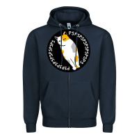 Navy calico cat Zipper Hoodie - artisFamous