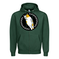 Sports Green calico cat Zipper Hoodie - artisFamous