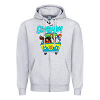 Heather Grey scooby doo Zipper Hoodie - artisFamous