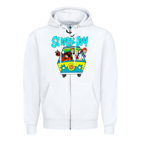White scooby doo Zipper Hoodie - artisFamous