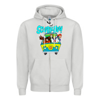 Dove Grey scooby doo Zipper Hoodie - artisFamous