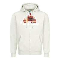 Oatmeal Heather malt whiskey Zipper Hoodie - artisFamous