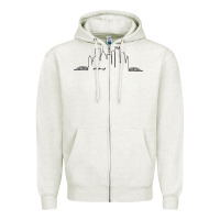 Oatmeal Heather pittsburgh skyline city Zipper Hoodie - artisFamous