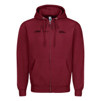Burgundy pittsburgh skyline city Zipper Hoodie - artisFamous