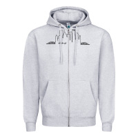Heather Grey pittsburgh skyline city Zipper Hoodie - artisFamous