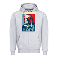 Heather Grey boba fett for president Zipper Hoodie - artisFamous