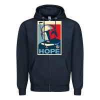 Navy boba fett for president Zipper Hoodie - artisFamous
