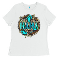 White Mama with gemstone leopard Mother's Day Ladies Tee - FaDigitalArtStudio