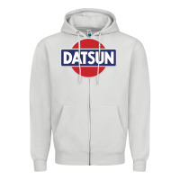 Dove Grey New Japanese Datsun Fanatics Zipper Hoodie - artisFamous