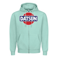Seafoam New Japanese Datsun Fanatics Zipper Hoodie - artisFamous