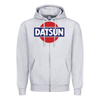 Heather Grey New Japanese Datsun Fanatics Zipper Hoodie - artisFamous