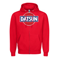 Red New Japanese Datsun Fanatics Zipper Hoodie - artisFamous
