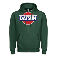Sports Green New Japanese Datsun Fanatics Zipper Hoodie - artisFamous