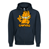 Navy Funny Garfild new vector design Zipper Hoodie - artisFamous