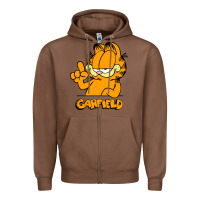 Chestnut Funny Garfild new vector design Zipper Hoodie - artisFamous