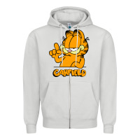 Dove Grey Funny Garfild new vector design Zipper Hoodie - artisFamous
