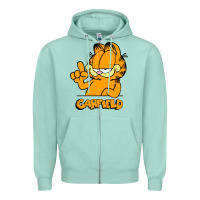 Seafoam Funny Garfild new vector design Zipper Hoodie - artisFamous