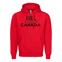 Red The Blame Canada New Zipper Hoodie - artisFamous