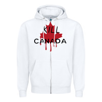 White The Blame Canada New Zipper Hoodie - artisFamous