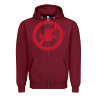 Burgundy The Blame canada Zipper Hoodie - artisFamous