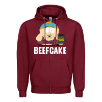 Burgundy New Park Beefcake Zipper Hoodie - artisFamous
