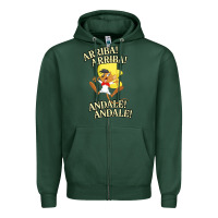 Sports Green Funny Speedy Arriba arriba New Zipper Hoodie - artisFamous