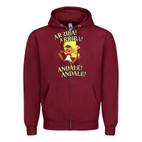 Burgundy Funny Speedy Arriba arriba New Zipper Hoodie - artisFamous