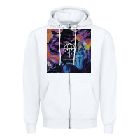 White Bring Me Spirit Zipper Hoodie - artisFamous
