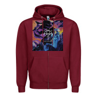 Burgundy Bring Me Spirit Zipper Hoodie - artisFamous