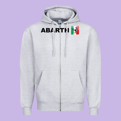 Abarth Italy Merch Zipper Hoodie Designed By Artisfamous