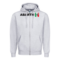 Heather Grey abarth italy merch Zipper Hoodie - artisFamous