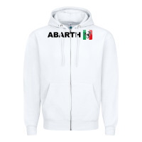 White abarth italy merch Zipper Hoodie - artisFamous