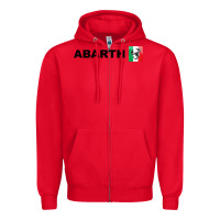 Red abarth italy merch Zipper Hoodie - artisFamous