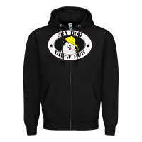 Black sea dog brew pub Zipper Hoodie - artisFamous