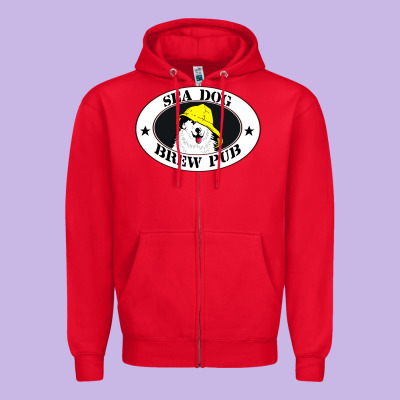 Sea Dog Brew Pub Zipper Hoodie Designed By Artisfamous