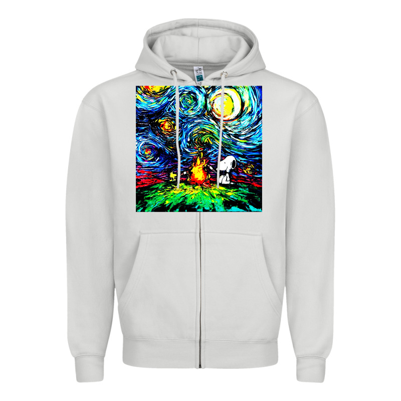 Starry Night Print Van Gogh Parody Zipper Hoodie by artisFamous | Teevron