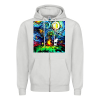 Starry Night Print Van Gogh Parody Zipper Hoodie | Teevron