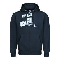 Navy analog retirement Zipper Hoodie - artisFamous