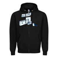 Black analog retirement Zipper Hoodie - artisFamous