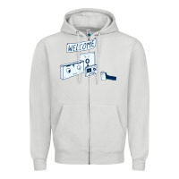 Dove Grey analog retirement Zipper Hoodie - artisFamous