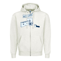 Oatmeal Heather analog retirement Zipper Hoodie - artisFamous
