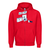Red analog retirement Zipper Hoodie - artisFamous