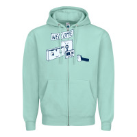 Seafoam analog retirement Zipper Hoodie - artisFamous