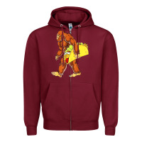 Bigfoot Carrying Taco Zipper Hoodie | Teevron