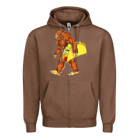 Chestnut bigfoot carrying taco Zipper Hoodie - artisFamous