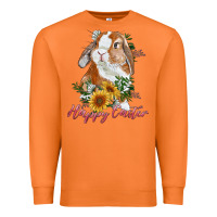 Carrot Happy easter with bunny and sunflowers Premium Sweatshirt - RanaPortraitStore