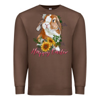 Chestnut Happy easter with bunny and sunflowers Premium Sweatshirt - RanaPortraitStore