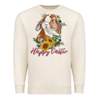 Sandshell Happy easter with bunny and sunflowers Premium Sweatshirt - RanaPortraitStore